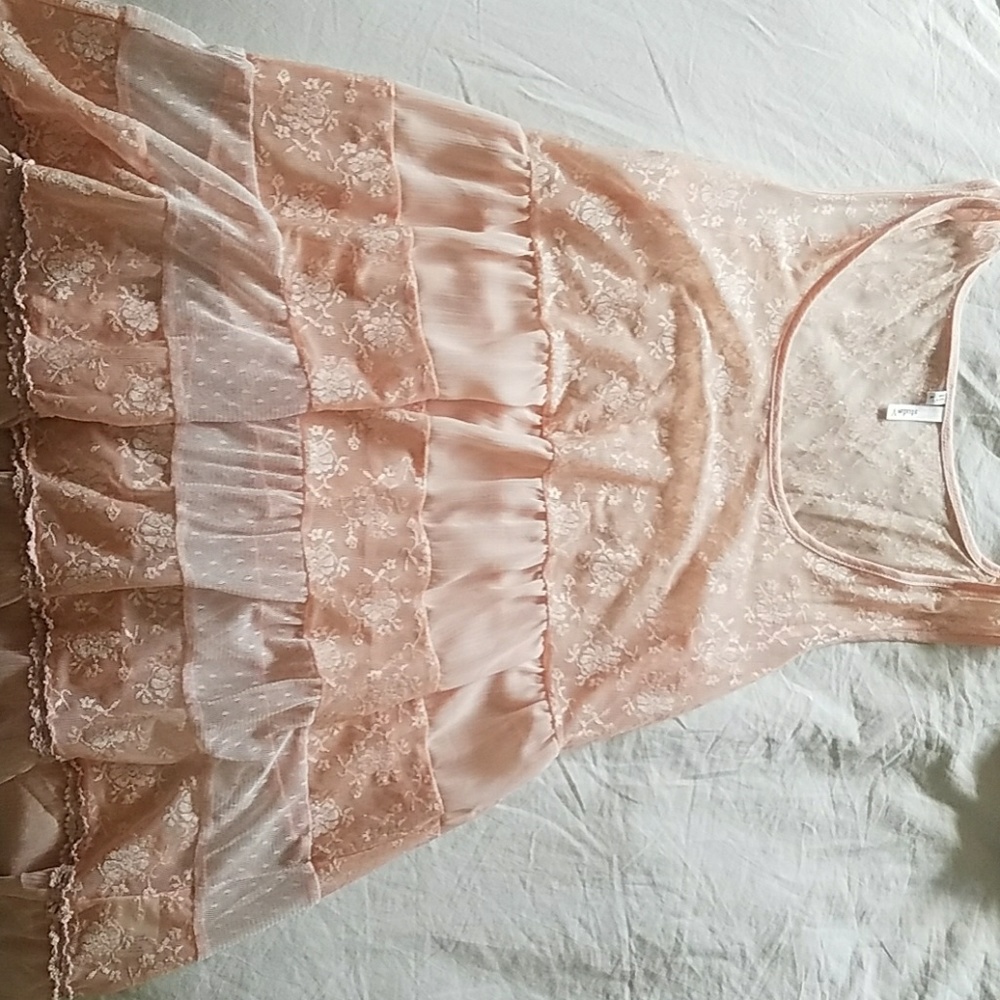Lace chiffon baby doll top